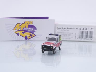Busch 54312 # Land Rover Defender '90 Einsatzwagen " Feuerwehr Saarlouis " 1:87
