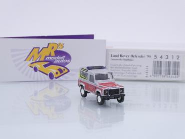 Preview: Busch 54312 # Land Rover Defender '90 Einsatzwagen " Feuerwehr Saarlouis " 1:87