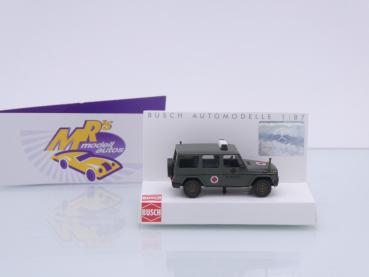 Preview: Busch 51441 # Mercedes G-Klasse Einsatzwagen " Bundeswehr Rotes Kreuz " 1:87