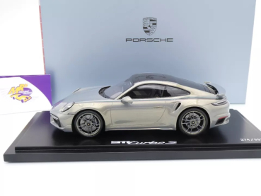 Preview: Spark WAP0219100RTSS # Porsche 911 (992) Turbo S Sunderwunsch Baujahr 2022 " chrommetallic (Urban Bamboo Chromflair) " 1:18