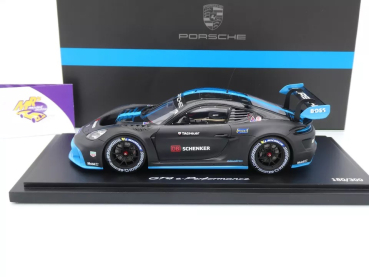 Preview: Spark WAP0214150RCAY # Porsche 718 Cayman e-Performance Baujahr 2022 " schwarz-blau " 1:18