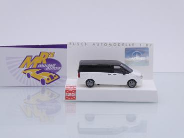 Preview: Busch 51129 # Mercedes-Benz Vito Leichenwagen weiß-schwarz " Bestatter " 1:87
