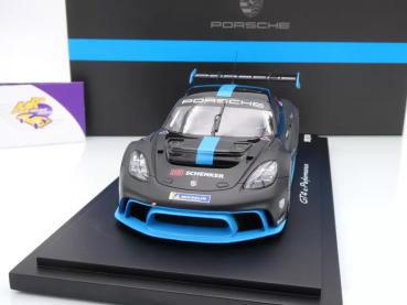Preview: Spark WAP0214150RCAY # Porsche 718 Cayman e-Performance Baujahr 2022 " schwarz-blau " 1:18