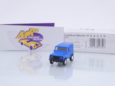Busch 54350 # Land Rover Defender '90 kurz Geländewagen " blau " 1:87