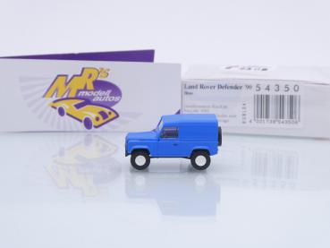 Preview: Busch 54350 # Land Rover Defender '90 kurz Geländewagen " blau " 1:87