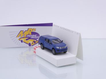 Busch 53705 # Nissan Navara Pick-Up mit Hardtop " dunkelblau " 1:87