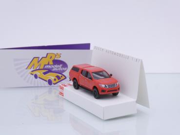Busch 53707 # Nissan Navara Pick-Up mit Hardtop " orangerot " 1:87
