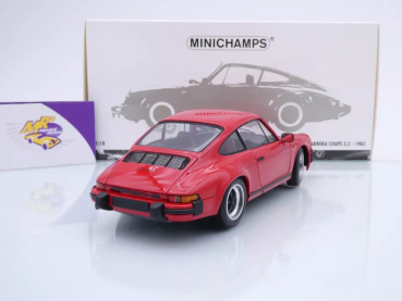 Preview: Minichamps 100063021 # Porsche 911 Carrera Coupe Baujahr 1983 " indischrot " 1:18
