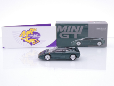 Preview: TSM MINI GT MGT00968-L # Bugatti EB110 GT 1995 LHD " Verde Scuro Metallic " 1:64