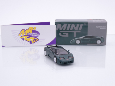 Preview: TSM MINI GT MGT00968-L # Bugatti EB110 GT 1995 LHD " Verde Scuro Metallic " 1:64