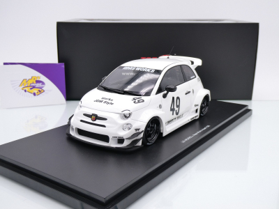 Top Speed TS0606 # Fiat Abarth 595 LB-Works X Abas Works #49 " Gara White " 1:18