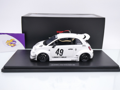 Preview: Top Speed TS0606 # Fiat Abarth 595 LB-Works X Abas Works #49 " Gara White " 1:18
