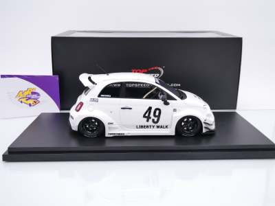 Preview: Top Speed TS0606 # Fiat Abarth 595 LB-Works X Abas Works #49 " Gara White " 1:18