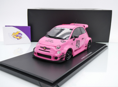 Top Speed TS0607 # Fiat Abarth 595 LB-Works X Abas Works #49 " LB Pink " 1:18