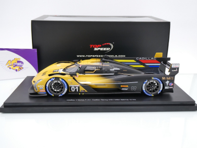 Preview: Top Speed TS0605 # Cadillac V-Series.R 12h Sebring 2024 " Mobil 1 Gold Chip Ganassi Racing " 1:18