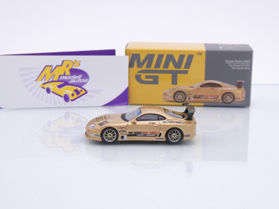 Preview: TSM MINI GT MGT00961-R # Toyota Supra MK4 A80 RHD " Top Secret GT300 Gold " 1:64