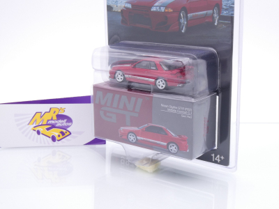 Preview: TSM MINI GT MGT00987-BL # Nissan Skyline GT-R (R32) VeilSide Combat " Gem Red Metallic " 1:64
