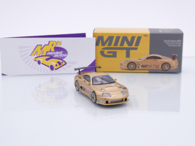 Preview: TSM MINI GT MGT00961-R # Toyota Supra MK4 A80 RHD " Top Secret GT300 Gold " 1:64