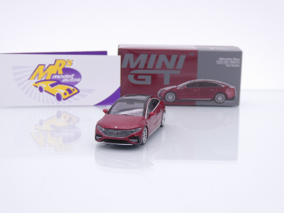 TSM MINI GT MGT00970-L # Mercedes-Benz EQS 580 4MATIC 2024 LHD " Rotmetallic " 1:64