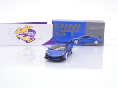 TSM MINI GT MGT00892-L # Chevrolet Corvette C8 Z06 " Elkhardt Lake Blue " 1:64