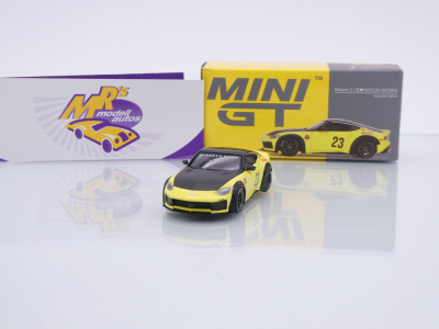 TSM MINI GT MGT00826-L # Nissan Z LB Nation Works LHD " Ikazuchi Yellow " 1:64