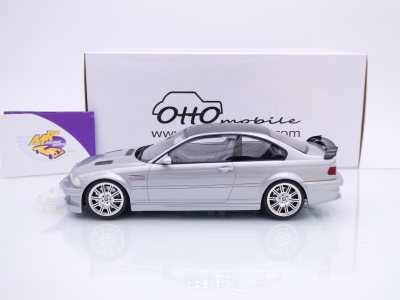 Preview: Ottomobile OT1128 # BMW M3 E46 GTR Street Titan Baujahr 2001 " silbermetallic " 1:18