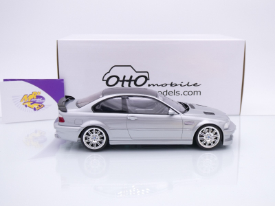 Preview: Ottomobile OT1128 # BMW M3 E46 GTR Street Titan Baujahr 2001 " silbermetallic " 1:18