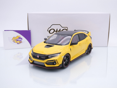 Ottomobile OT1111 # Honda Civic Tye R FK8 Euro Spec Baujahr 2020 " Sonnengelb " 1:18