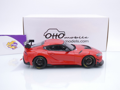 Preview: Ottomobile OT1123 # Toyota Supra GT4 100 Edition Baujahr 2023 " Plasmaorange " 1:18
