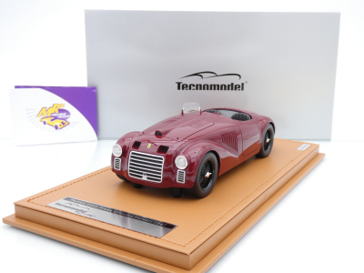 Tecnomodel TM18-301C # Ferrari 159S Press Version Baujahr 1947 " dunkelrot " 1:18
