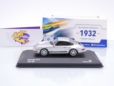 Preview: Solido S4312904 # Porsche 911 964 RS Baujahr 1989 " silbermetallic " 1:43
