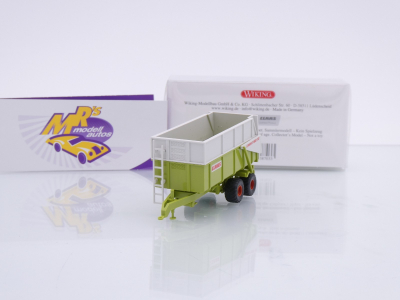 Wiking 0387 03 # Claas Muldenkipper Carat 180 TD Anhänger 1990-95 " grün-grau " 1:87