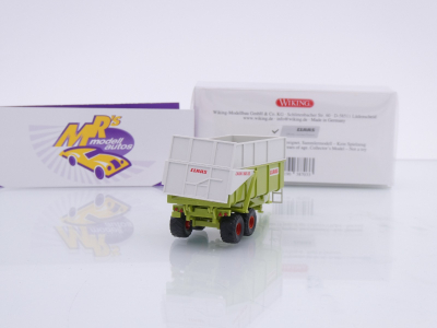 Preview: Wiking 0387 03 # Claas Muldenkipper Carat 180 TD Anhänger 1990-95 " grün-grau " 1:87
