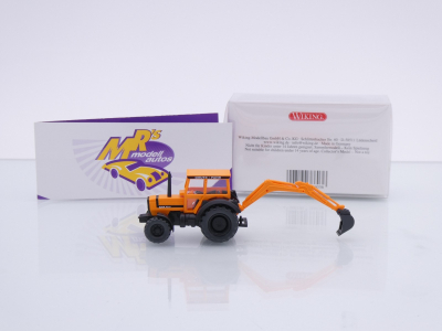 Preview: Wiking 0386 03 # Deutz-Fahr DX 4.70 mit Kran Baujahr 1983-87 " orange " 1:87
