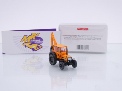 Preview: Wiking 0386 03 # Deutz-Fahr DX 4.70 mit Kran Baujahr 1983-87 " orange " 1:87
