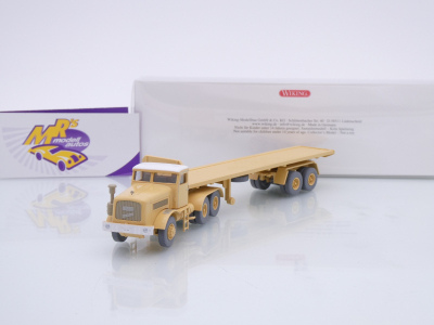 Wiking 0554 08 # Kaelble Flachpritschensattelzug Baujahr 1962-64 " sandbeige " 1:87