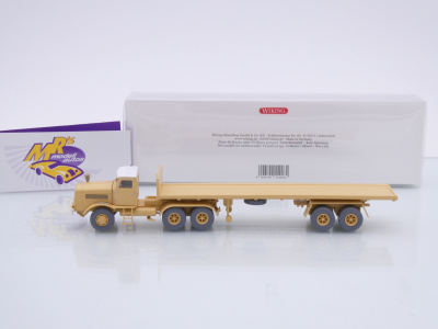 Preview: Wiking 0554 08 # Kaelble Flachpritschensattelzug Baujahr 1962-64 " sandbeige " 1:87