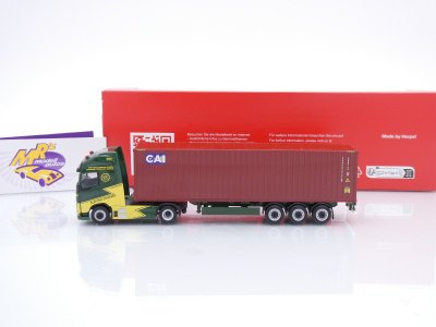 Preview: Herpa 319256 # Volvo FH GL XL 40ft Container-Sattelzug " Ancotrans / CAI " 1:87