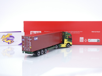 Preview: Herpa 319256 # Volvo FH GL XL 40ft Container-Sattelzug " Ancotrans / CAI " 1:87