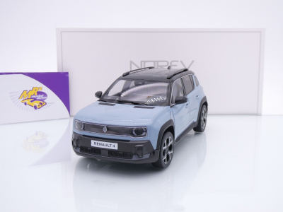 Norev 185521 # Renault R4 E-Tech Electric Baujahr 2025 " Cloud Blue Metallic " 1:18