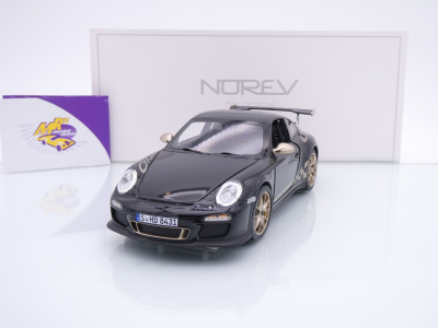 Norev 187563 # Porsche 911 GT3 RS Baujahr 2009 " schwarz-gold " 1:18