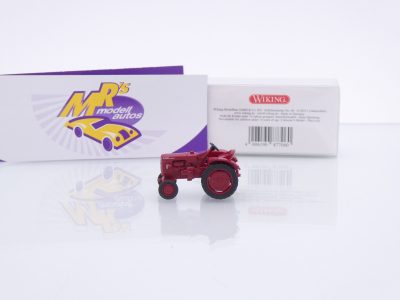 Preview: Wiking 0877 06 # Fahr Schlepper Traktor Baujahr 1954-58 " purpurrot " 1:87