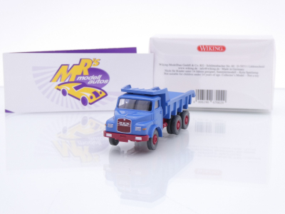 Wiking 0670 02 # MAN Muldenkipper Baujahr 1969-94 " Brillantblau " 1:87