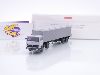 Wiking 0556 04 # Mercedes-Benz 1620 Koffer-Sattelzug Baujahr 1963-67 " grau-schwarz " 1:87