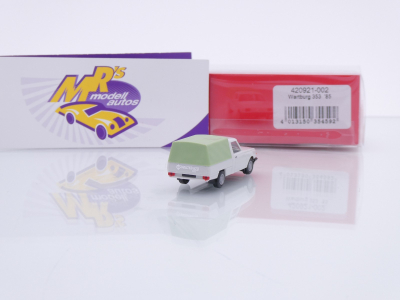 Preview: Herpa 420921-002 # Wartburg 353 Trans '85 mit Plane " grau-grün " 1:87