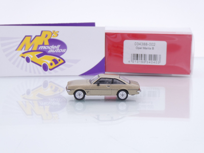 Preview: Herpa 034388-002 # Opel Manta B Coupe Baujahr 1975 " weißgoldmetallic " 1:87