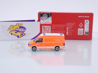 Preview: Herpa 098540 # MAN TGE Kasten HD Einsatzwagen " Werkfeuerwehr Porsche " 1:87