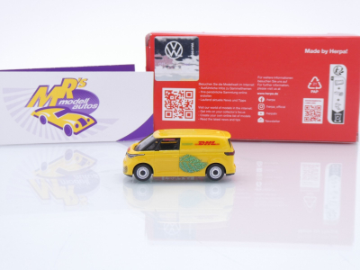 Preview: Herpa 098458 # Volkswagen VW ID. Buzz Cargo Lieferwagen " DHL " 1:87