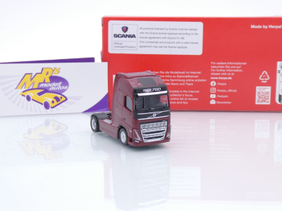 Preview: Herpa 313353-004 # Volvo FH16 GL XL 2-achs Zugmaschine " Weinrot " 1:87