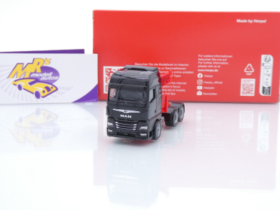 Herpa 313100-003 # MAN TGX GX 3-achs Zugmaschine mit Ladekran " schwarz " 1:87
